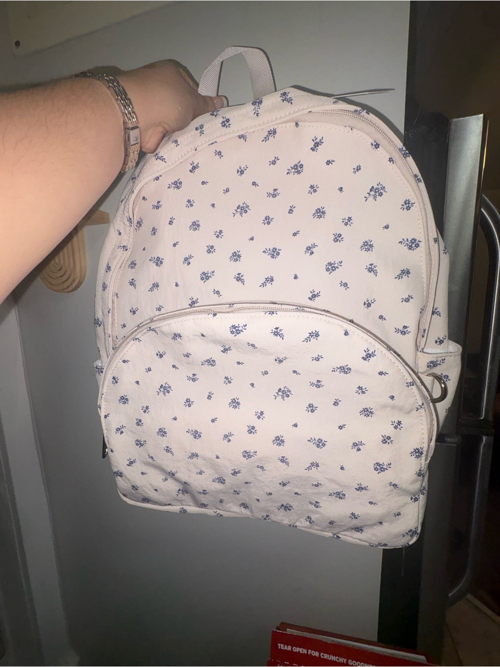 Floral Print Pink Mini Backpack